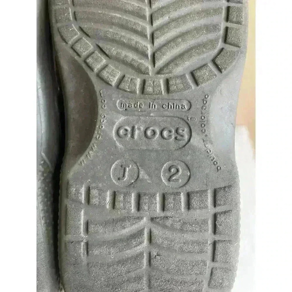 Crocs Kids Unisex Size 2 Classic Black Summer Flip Flop Boys Girls - Picture 7 of 7